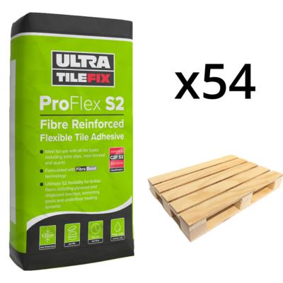 Ultra Tile Adhesive ProFlex S2 Fibre Reinforced Grey 20kg (54 bag pallet)