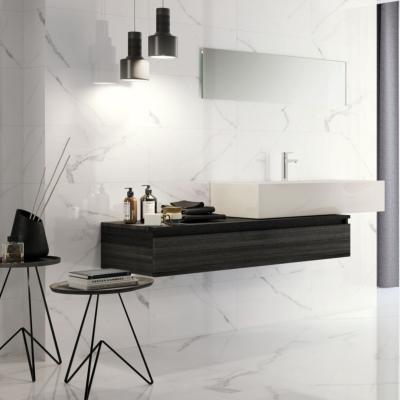 Carrara White Marble Matt Ceramic Wall Tile 30x60cm