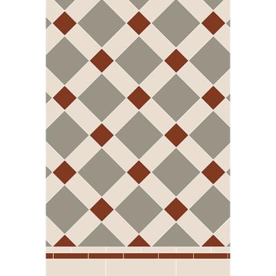 Original Style Victorian Falkirk Pattern in Red, White and Holkham Dune