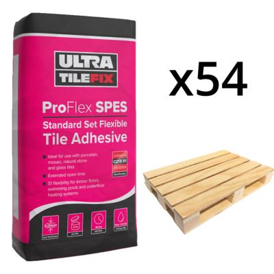 Ultra Tile Adhesive ProFlex Standard Set S1 Adhesive White 20kg (54 bag pallet)