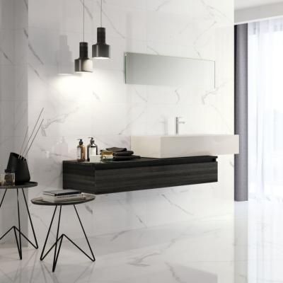 Carrara White Marble Polished Ceramic Wall Tile 30x60cm