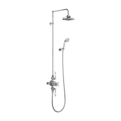 Burlington Avon Thermostatic Exposed Single Outlet Shower Valve with 6" Fixed Head