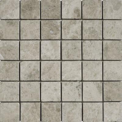 Verona Silver Shadow Grey Tumbled Marble Mosaic Tile 30.5x30.5cm